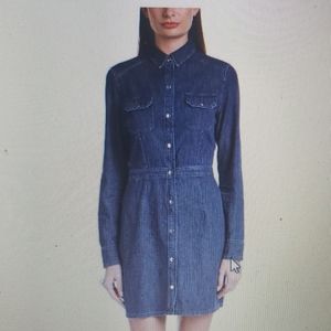 Rag & Bone Paz Utility Denim Dresss New Blue
